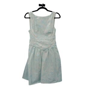 Wild Fable Size Medium White and Blue Floral Dress